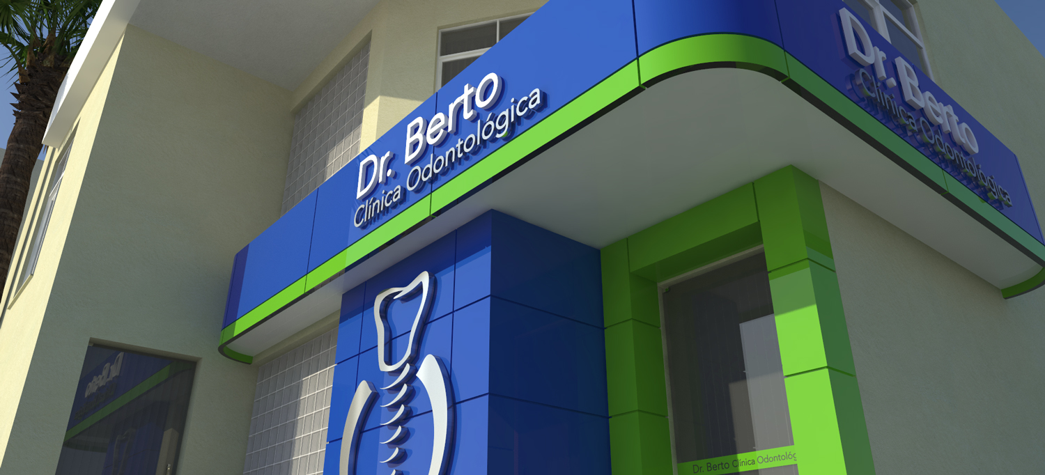 Fachada comercial com identificação visual