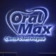 Logomarca Oral Max com halo branco sobre fundo escuro.